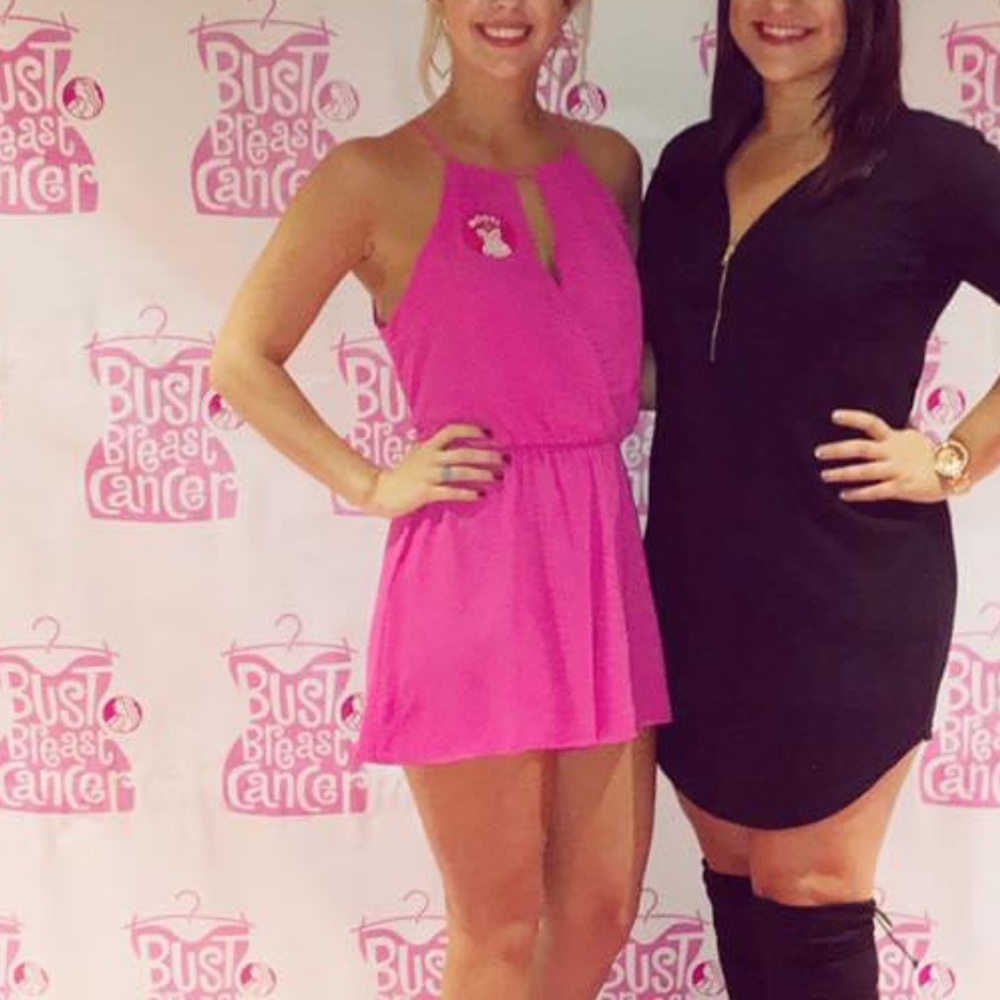 Hot pink romper